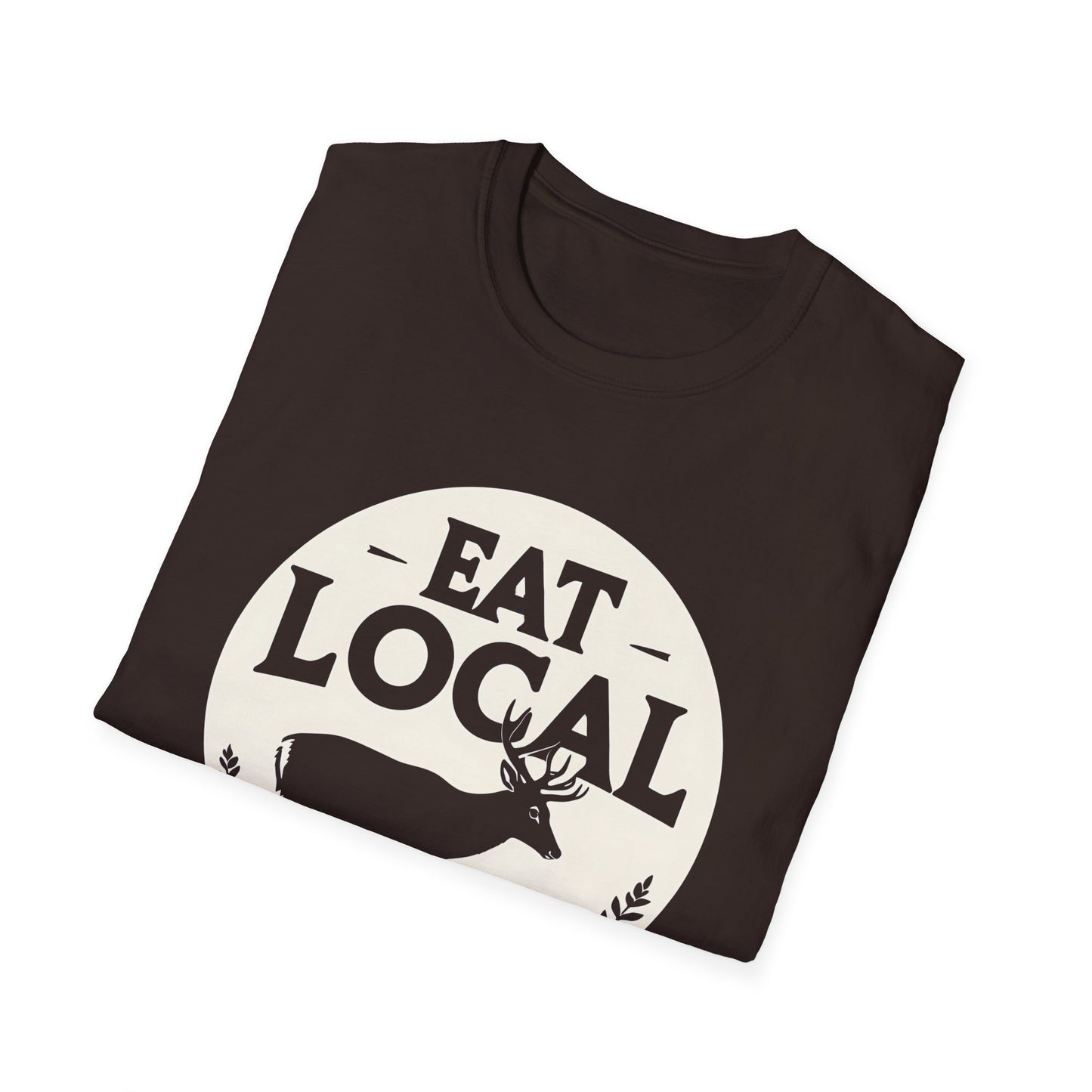 EAT LOCAL Men's 100% Cotton T-Shirt