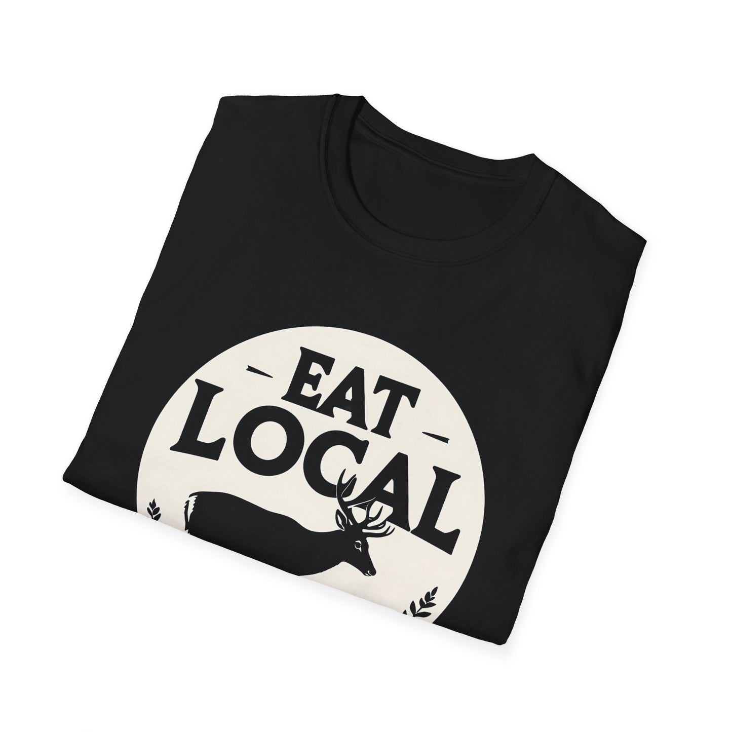 EAT LOCAL Men's 100% Cotton T-Shirt