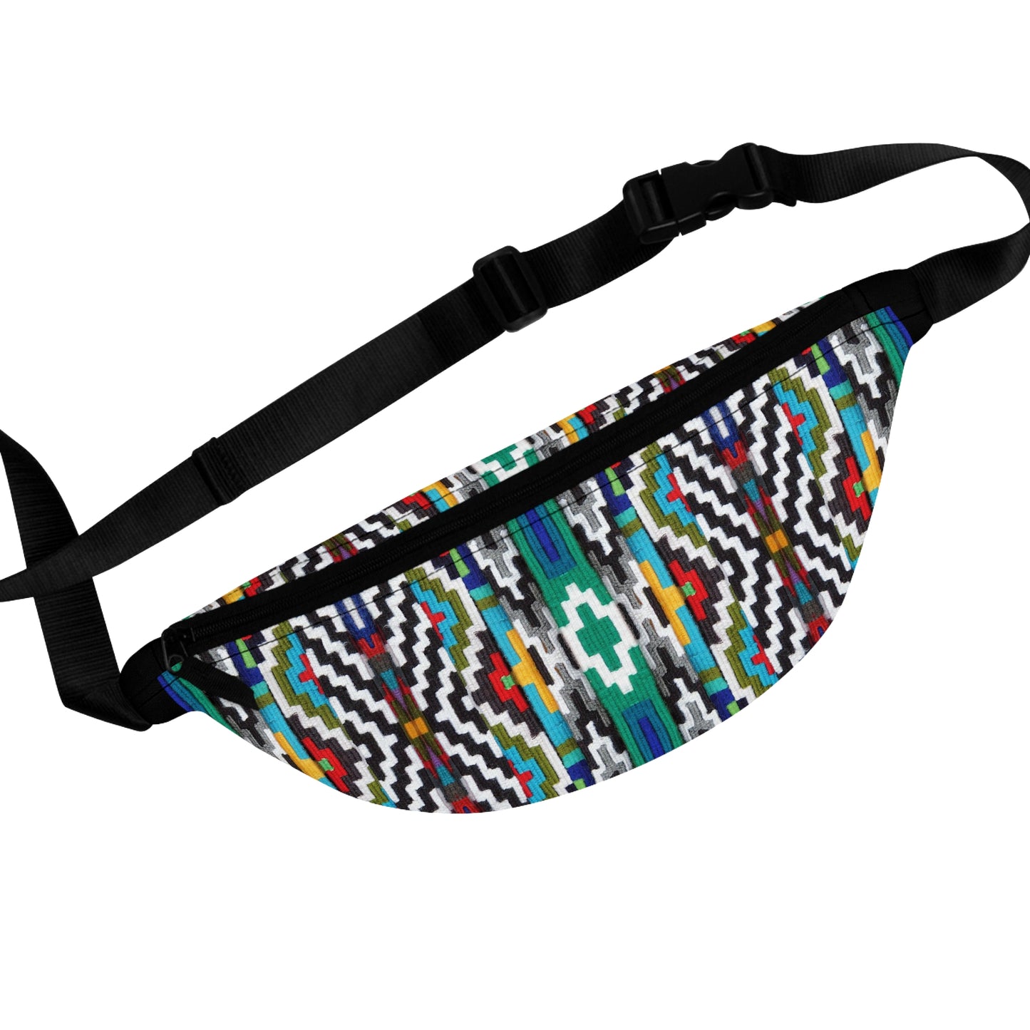 Hiking Hip Bag Pack with Woven Print