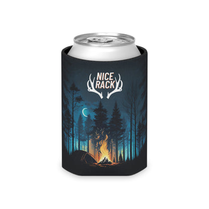 Campfire Night Can Cooler | Forest Camping Beer Koozie