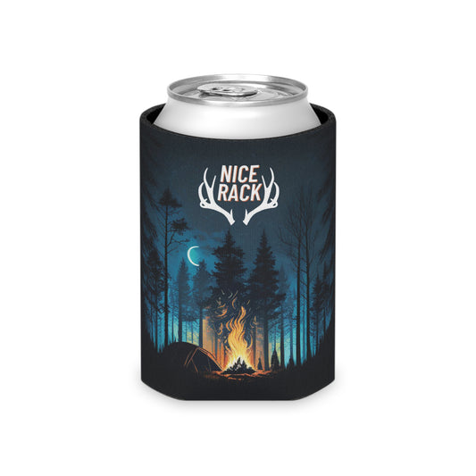 Campfire Night Can Cooler | Forest Camping Beer Koozie