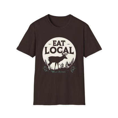 EAT LOCAL Men's 100% Cotton T-Shirt