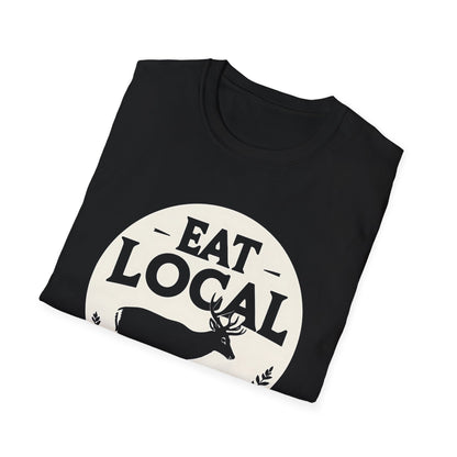 EAT LOCAL Men's 100% Cotton T-Shirt