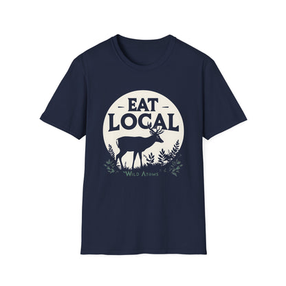 EAT LOCAL Men's 100% Cotton T-Shirt