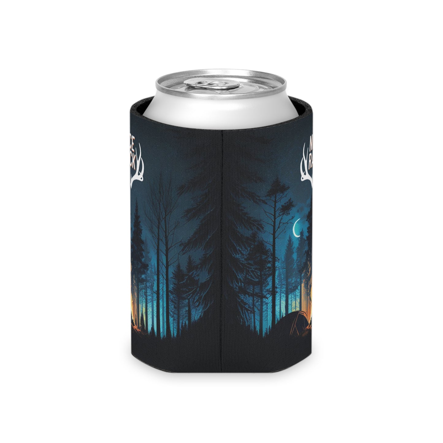Campfire Night Can Cooler | Forest Camping Beer Koozie