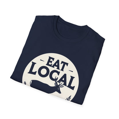 EAT LOCAL Men's 100% Cotton T-Shirt